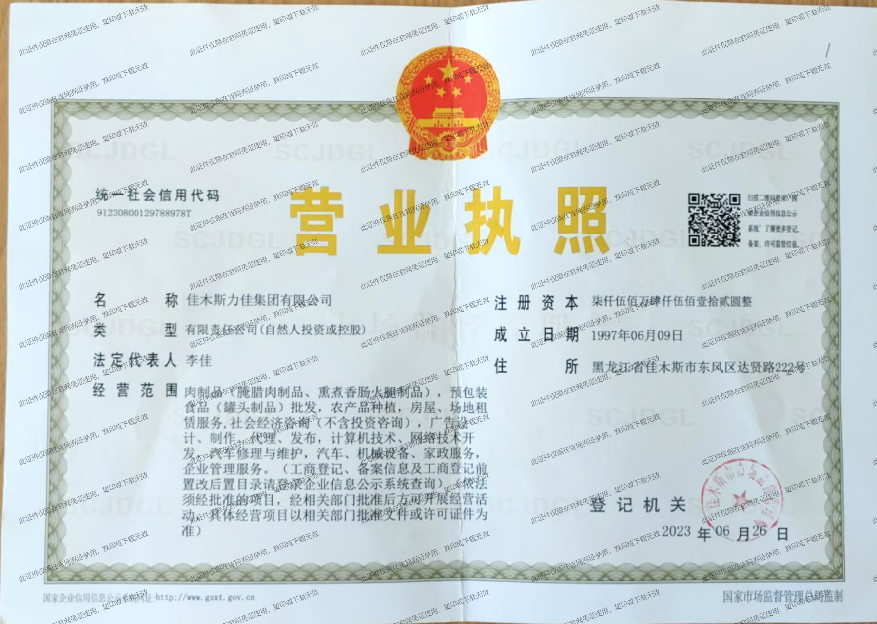 佳木斯力佳集团有限公司
